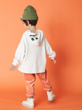 「BREEZE（ブリーズ）のアイテム（ニットキャップ/ビーニー）」を使った、F.O.OnlineStoreさん（キッズ・110cm）の秋コーディネート