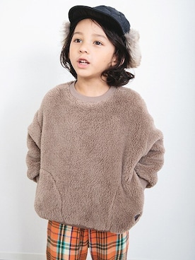 「BREEZE（ブリーズ）のアイテム（キャップ）」を使った、F.O.OnlineStoreさん（キッズ・110cm）の冬コーディネート