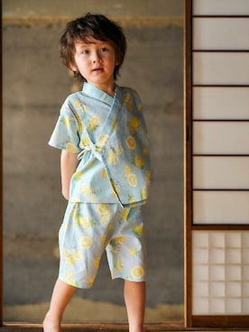 「apres les cours（アプレレクール）のアイテム（浴衣）」を使った、F.O.OnlineStoreさん（キッズ・110cm）の春コーディネート