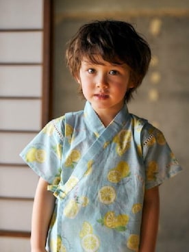 「apres les cours（アプレレクール）のアイテム（浴衣）」を使った、F.O.OnlineStoreさん（キッズ・110cm）の春コーディネート