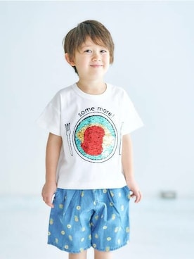 「apres les cours（アプレレクール）のアイテム（スリッポン）」を使った、F.O.OnlineStoreさん（キッズ・110cm）の春コーディネート