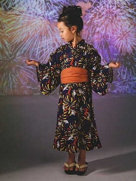 「BREEZE（ブリーズ）のアイテム（浴衣）」を使った、F.O.OnlineStoreさん（キッズ・110cm）の夏コーディネート