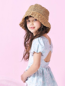 「apres les cours（アプレレクール）のアイテム（帽子）」を使った、F.O.OnlineStoreさん（キッズ・110cm）の夏コーディネート