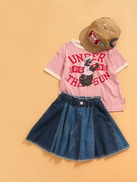 「BREEZE（ブリーズ）のアイテム（キャップ）」を使った、F.O.OnlineStoreさん（キッズ・110cm）の夏コーディネート