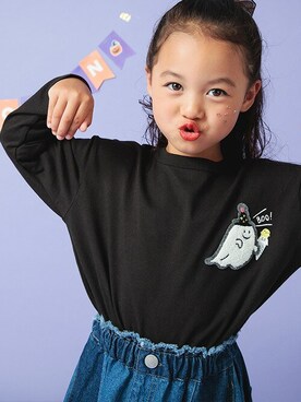 「BREEZE（ブリーズ）のアイテム（スカート）」を使った、F.O.OnlineStoreさん（キッズ・110cm）の秋コーディネート