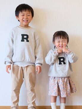 「apres les cours（アプレレクール）のアイテム（スウェット）」を使った、F.O.OnlineStoreさん（キッズ・110cm）の秋コーディネート