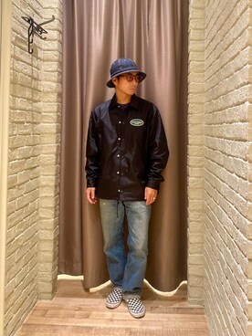 「HYSTERIC GLAMOUR（ヒステリックグラマー）のアイテム（ナイロンジャケット）」を使った、HAMAさん（メンズ・163cm）の秋コーディネート