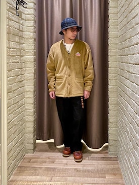 「ワイドパンツ 」｜「アイテム（チノパンツ）」を使った、HAMAさん（メンズ・163cm）の冬コーディネート