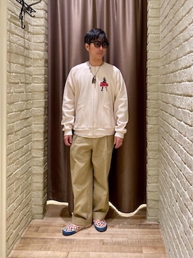 「アイテム（チノパンツ）」を使った、HAMAさん（メンズ・163cm）の春コーディネート