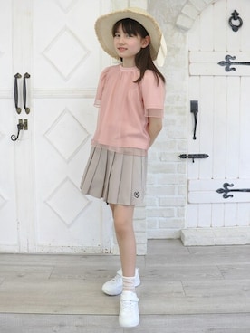 「Amourire girl（アムリールガール）のアイテム」を使った、AG/BKさん（キッズ・131cm）の夏コーディネート