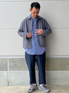 「SHIPS any（シップス エニィ）のアイテム（ブルゾン）」を使った、遠藤さん（メンズ・175cm）の秋コーディネート