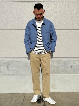 「SHIPS any（シップス エニィ）のアイテム（スニーカー）」を使った、遠藤さん（メンズ・175cm）の春コーディネート