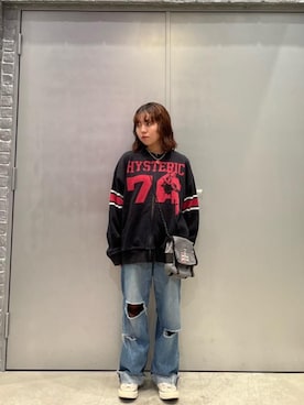 「アイテム（その他アウター、ブラック系）」を使った、nanahoさん（レディース・149cm）の秋コーディネート