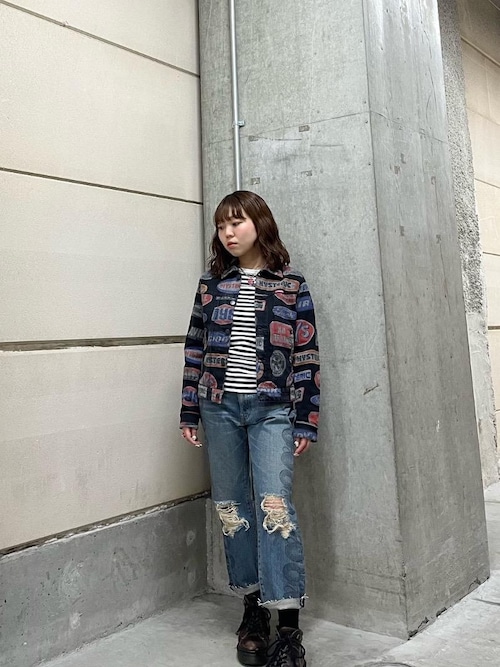 HYSTERIC GLAMOUR デニムジャケット gジャン MOTOR柄 コンパクト