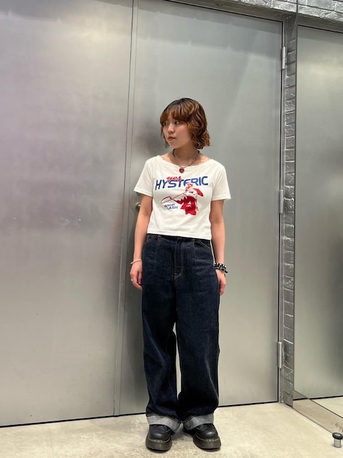WHIP LASH ショート丈Tシャツ（Tシャツ/カットソー）｜HYSTERIC
