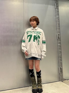 「HYSTERIC GLAMOUR（ヒステリックグラマー）のアイテム（その他アウター）」を使った、nanahoさん（レディース・149cm）の夏コーディネート