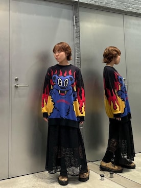 「アイテム（スカート）」を使った、nanahoさん（レディース・149cm）の夏コーディネート
