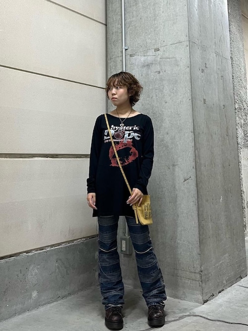 スクラッチフレアデニムパンツ（デニムパンツ）｜HYSTERIC