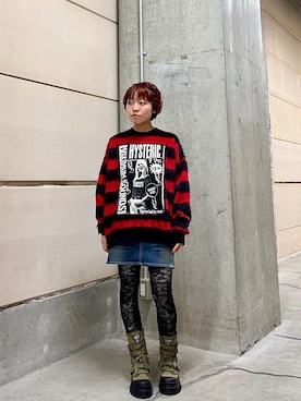 「アイテム（デニムスカート）」を使った、nanahoさん（レディース・149cm）の秋コーディネート