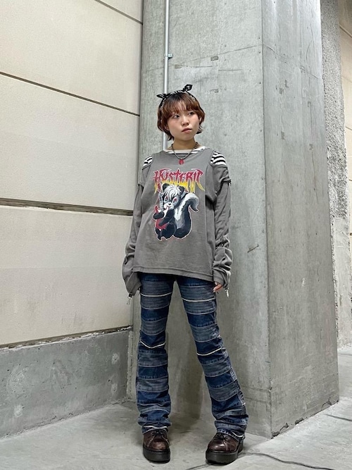 スクラッチフレアデニムパンツ（デニムパンツ）｜HYSTERIC GLAMOUR