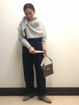 「Lee（リー）のアイテム（サロペット/オーバーオール）」を使った、mayumiさん（レディース・160cm）の秋コーディネート
