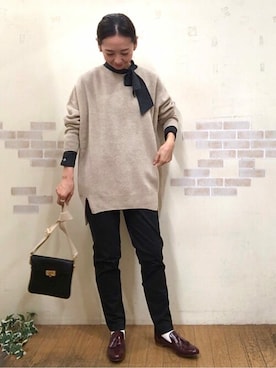 「chausser（ショセ）のアイテム」を使った、mayumiさん（レディース・160cm）の冬コーディネート