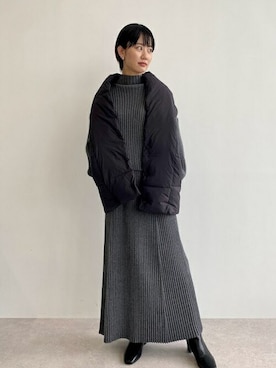 「ニットアップ」｜CROSSPLUSさん（レディース・166cm）の秋コーディネート
