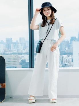 「サファリハット」｜repipi_armarioさん（キッズ・155cm）の夏コーディネート