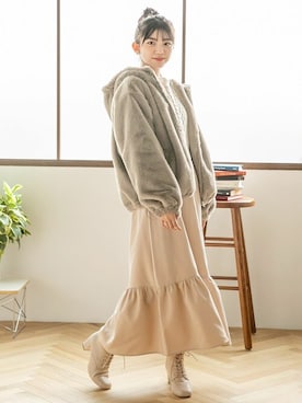 「セットアイテム」｜「アイテム（その他アウター）」を使った、repipi_armarioさん（レディース・158cm）の秋コーディネート