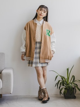 「セットアイテム」｜「アイテム（ブルゾン）」を使った、repipi_armarioさん（レディース・158cm）の冬コーディネート