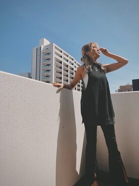 「ROGER AND RAW（ロジャーアンドロウ）のアイテム」を使った、ROGER AND RAW STAFFさん（レディース・160cm）の夏コーディネート