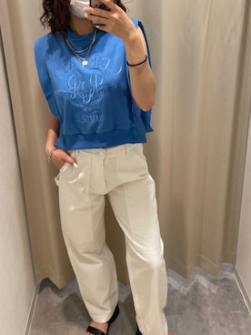 「ROGER AND RAW（ロジャーアンドロウ）のアイテム」を使った、ROGER AND RAW STAFFさん（レディース・160cm）の夏コーディネート
