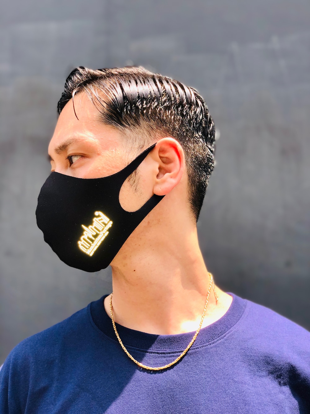 「Manhattan Portage、マンハッタンポーテージ、マスク、マスクコーデ、マスクまでコーディネート、黒マスク、MASK、mask de fashion、ストリート、ネックレス」｜「Manhattan Portageのアイテム（マスク、ブラック系）」を使った、Yuki Mochizukiさん（メンズ・170cm）の夏コーディネートの1枚目の写真