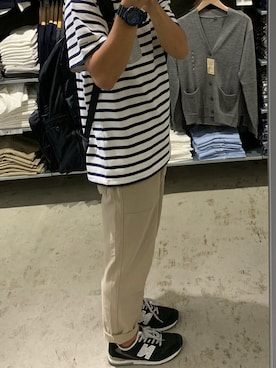 「G-SHOCK（ジーショック）のg-shock mini / GMN-691-1AJF / CASIO Gショックミニ 腕時計（デジタル腕時計）」を使った、だいじーさん（メンズ・162cm）の夏コーディネート