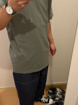 「アイテム（アナログ腕時計、ホワイト系）」を使った、だいじーさん（メンズ・162cm）の夏コーディネート