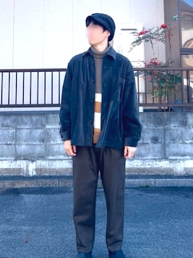 「CA4LA（カシラ）のアイテム」を使った、やまね(社会人コーデ)さん（メンズ・170cm）の冬コーディネート