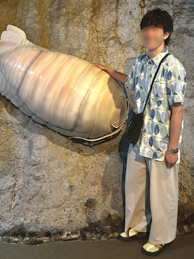 「アイテム（ボディバッグ/ウエストポーチ）」を使った、やまね(社会人コーデ)さん（メンズ・170cm）の夏コーディネート