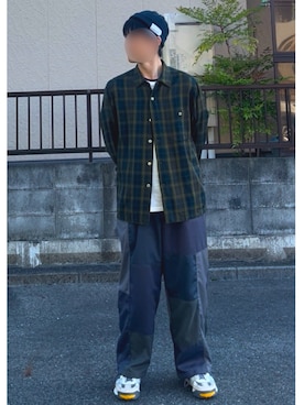 「パッチワーク」｜やまね(社会人コーデ)さん（メンズ・170cm）の春コーディネート