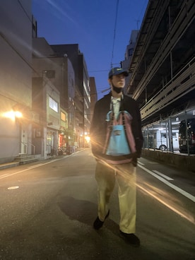 「アイテム（モカシン/デッキシューズ）」を使った、こたろうさん（メンズ・175cm）の春コーディネート