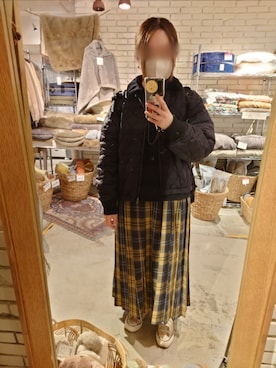 「Honeys」｜「アイテム（ブルゾン）」を使った、めっこさん（レディース・152cm）の冬コーディネート