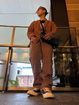 「アイテム（チノパンツ）」を使った、おまめくんさん（メンズ・171cm）の秋コーディネート