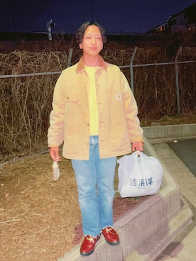 おまめくんさん（メンズ・171cm）の春コーディネート