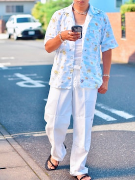 「Dickies（ディッキーズ）のアイテム」を使った、おまめくんさん（メンズ・171cm）の夏コーディネート