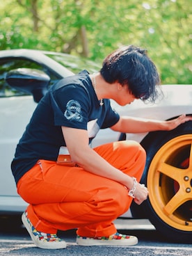 「Dickies（ディッキーズ）のアイテム」を使った、おまめくんさん（メンズ・171cm）の夏コーディネート