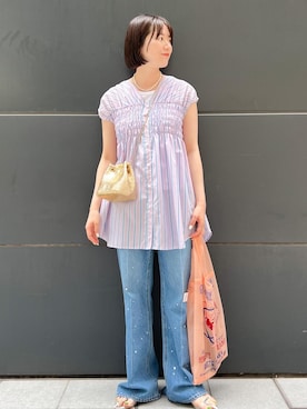 「チェーンバッグ」｜minamiさん（レディース・155cm・30代）の夏コーディネート