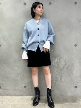 「Vネック」｜minamiさん（レディース・155cm）の秋コーディネート