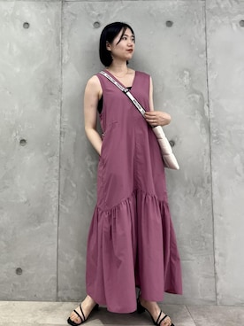 「23SS春夏の新作」｜「アイテム（ワンピース/ドレス）」を使った、minamiさん（レディース・155cm）の夏コーディネート