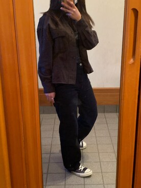 「153cm」｜「アイテム（ノーカラージャケット）」を使った、Chisato さん（レディース・153cm）の秋コーディネート