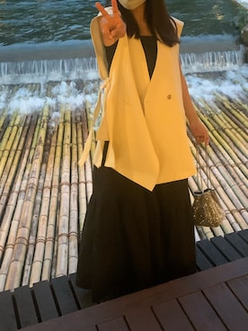 「BEAMS（ビームス）のアイテム（ワンピース/ドレス）」を使った、Chisato さん（レディース・153cm）の夏コーディネート