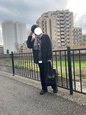 「stein（シュタイン）のアイテム（スウェット）」を使った、びっきーさん（メンズ・176cm）の冬コーディネート